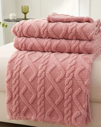 CozyNest Throw Blanket | Ultra-Soft Faux Sheepskin | Lightweight All-Season Comfort | Brick by Brick
