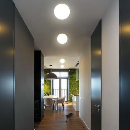 Modern Bubble Sphere Wall Lamp | Dia 5.5 - 13.8 in | White Glass Shade | Minimalist Design | Brick by Brick