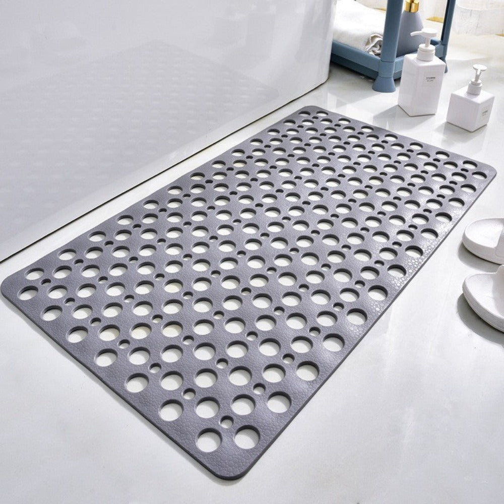 Anti-Slip Shower Mat | Rectangular PVC Bath Safety Mat with Drain Holes for Bathroom | Brick by Brick