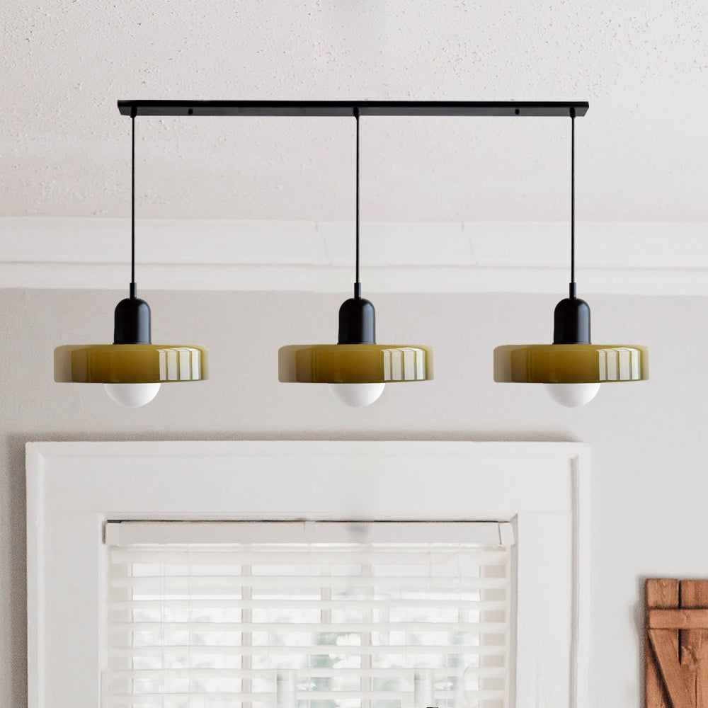 3-Light Glass Chandelier | 59.06 x 38.98 in | Contemporary Ceiling Fixture | Elegant Home Décor Lighting | Brick by Brick
