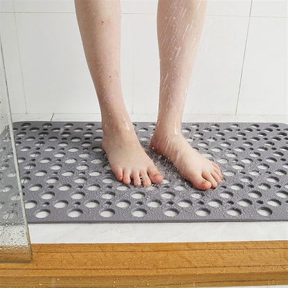 Anti-Slip Shower Mat | Rectangular PVC Bath Safety Mat with Drain Holes for Bathroom | Brick by Brick