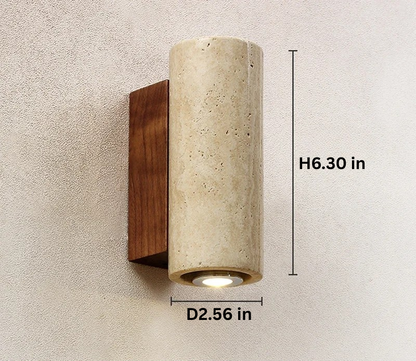 Modern Stone Wall Lamp | 6.3-12.6 x 2.56 in |LED E27 Light Fixture | Warm to Cool Lighting | Brick by Brick