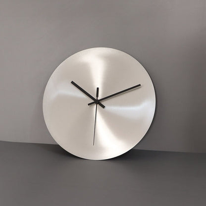 Minimalist Wall Clock | 7.9, 11.8, or 13.8 in | Brushed Stainless Steel | Sleek Modern Timepiece | Brick by Brick
