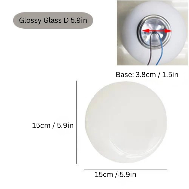 Bauhaus Glass Wall Lamp | 5.9 or 7.1 in | Milky White Round Globe Light | Bedside Bathroom Living Room | Brick by Brick