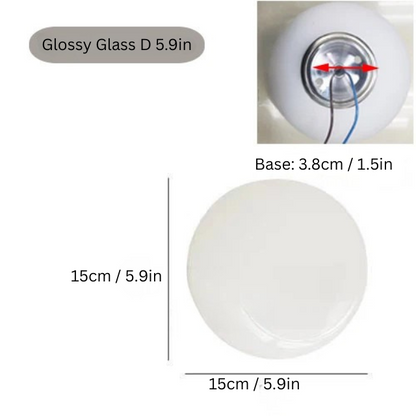 Bauhaus Glass Wall Lamp | 5.9 or 7.1 in | Milky White Round Globe Light | Bedside Bathroom Living Room | Brick by Brick