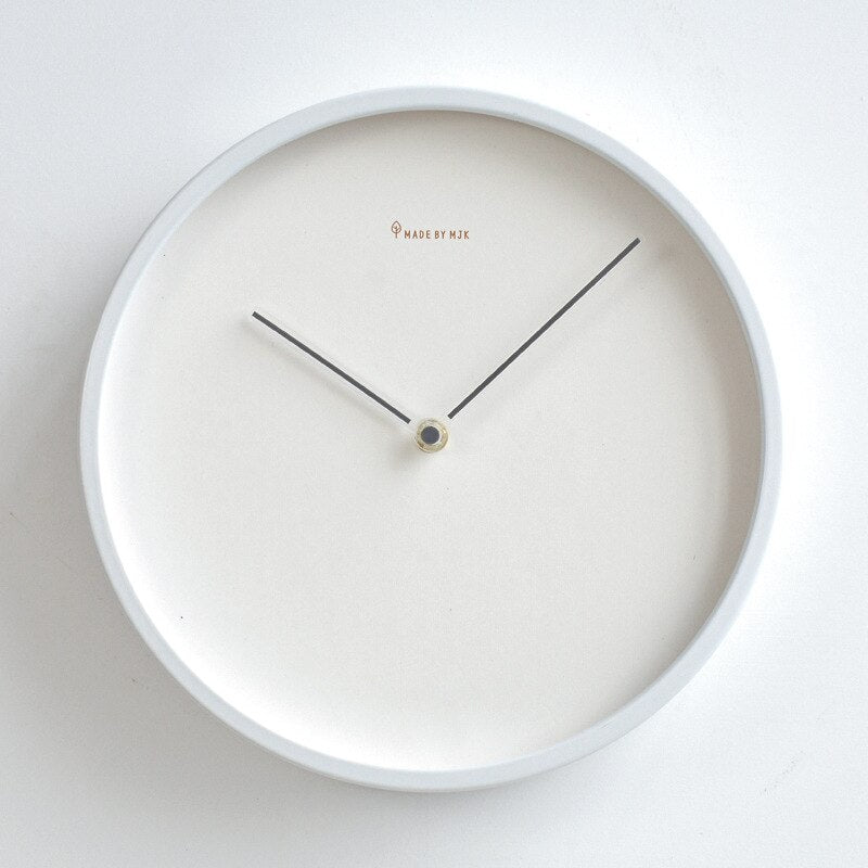 Minimalist Wall Clock | 9.8 in or 11.8 in | Nordic White Wood Design | Silent Modern Timepiece | Brick by Brick