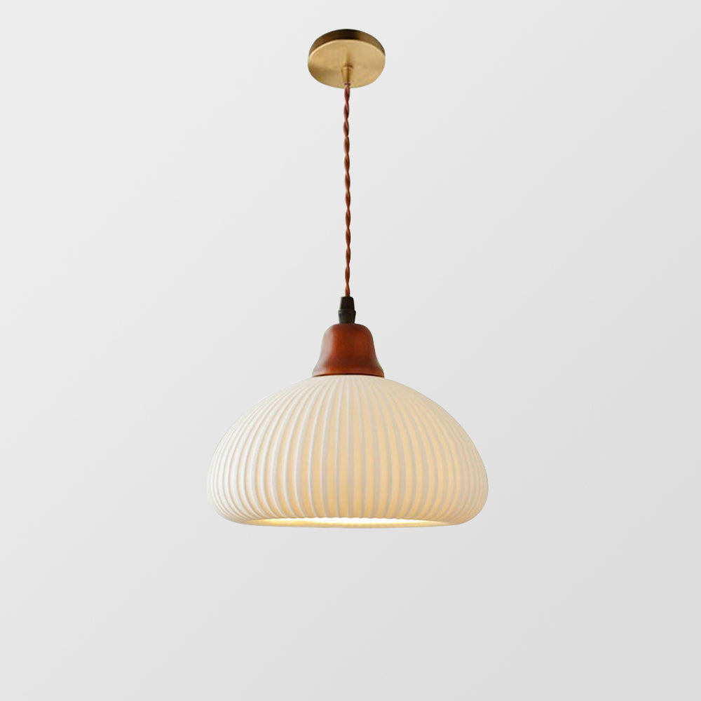 Ceramic Pendant Light | D5.91-9.06 in | Rustic Hanging Lamp | Cozy Home Lighting | Brick by Brick
