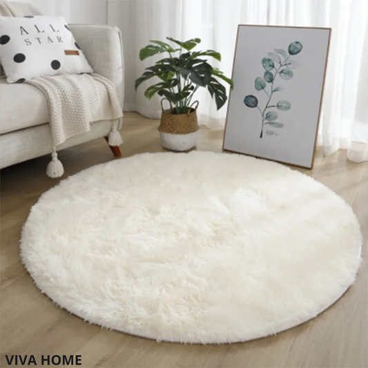 Plush Shag Area Rug | Solid Color Soft Polyester | Non-Slip Modern Carpet | Bedroom & Living Room | Brick By Brick