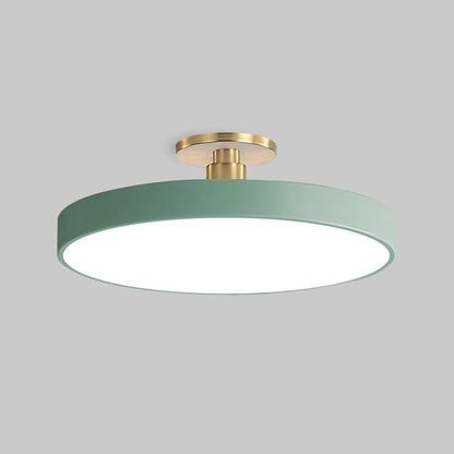 Flush Round Ceiling Light | Modern LED Fixture | Soft Glow | Metal & Acrylic