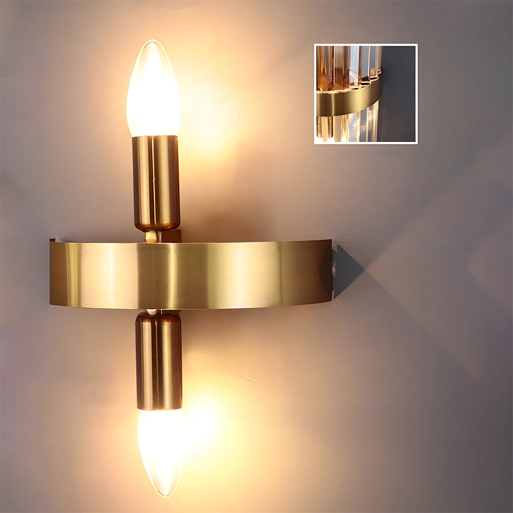 Luxurious Crystal Wall Light | Stainless Steel  | Contemporary Living Room Sconce | Brick by Brick