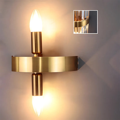 Luxurious Crystal Wall Light | Stainless Steel  | Contemporary Living Room Sconce | Brick by Brick