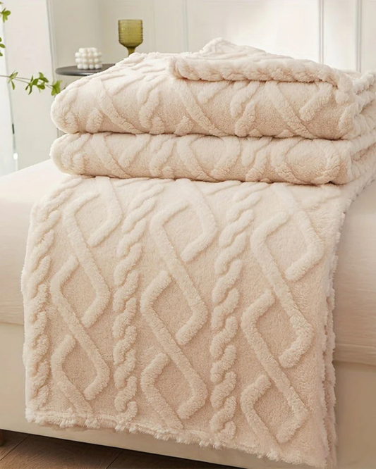 CozyNest Throw Blanket | Ultra-Soft Faux Sheepskin | Lightweight All-Season Comfort | Brick by Brick