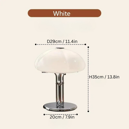 Bauhaus Mushroom Table Lamp | D11.4 in × H13.8 in| Mid Century Modern Retro Design | Creative Light in Orange | Brick by Brick