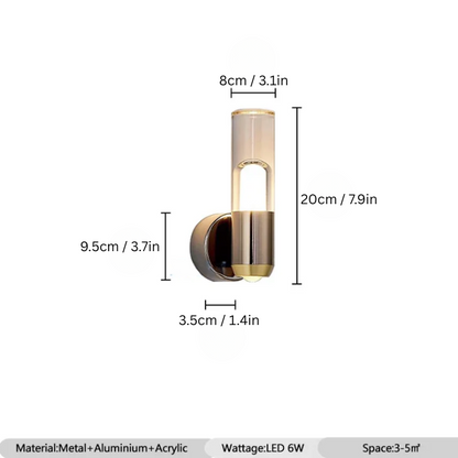 Nordic Bedside Wall Lamp | H7.9 in | Rotatable LED Sconce | Modern Reading Light | Brick by Brick