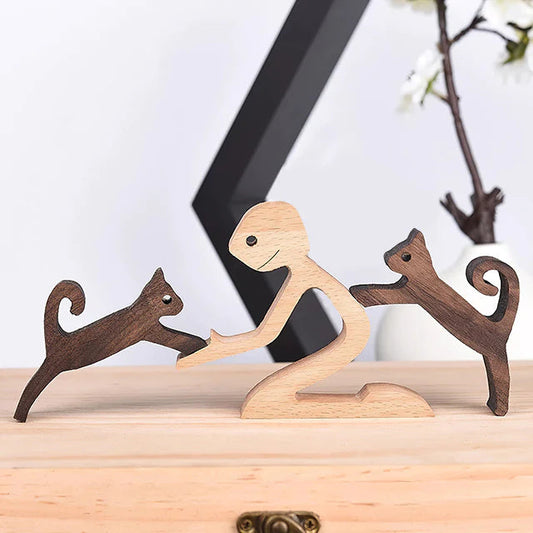 Wooden Animal Figurines | 100% Renewable Wood | Handcrafted Eco-Friendly Décor | Brick by Brick