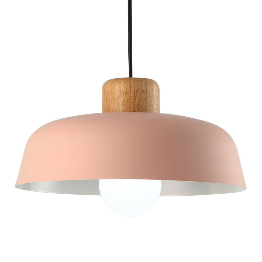 Nordic Creative Pendant Lamp | Natural Wood & Aluminum | Modern Home Lighting | 11.81 x 5.51 in | Brick by Brick