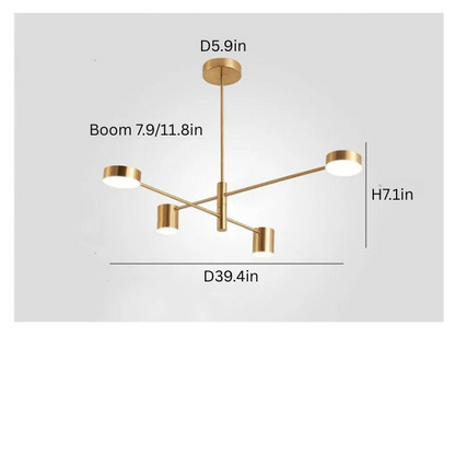 Nordic Chandelier | 4-10 Heads | Modern Black Ceiling Light | Creative Wrought Iron Fixture | LED Included | Brick by Brick