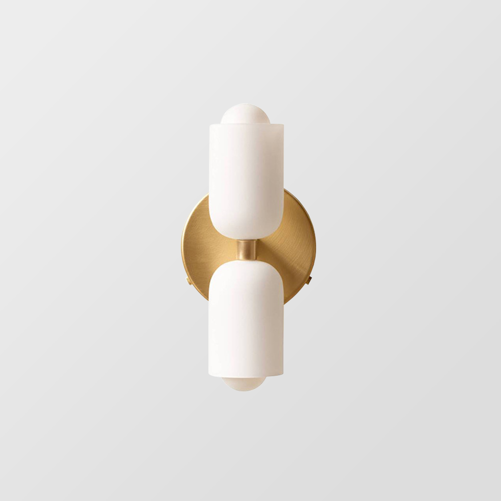 Double‑Head Wall Sconce | Unisex Metal & Acrylic Dual‑Light | Brick by Brick