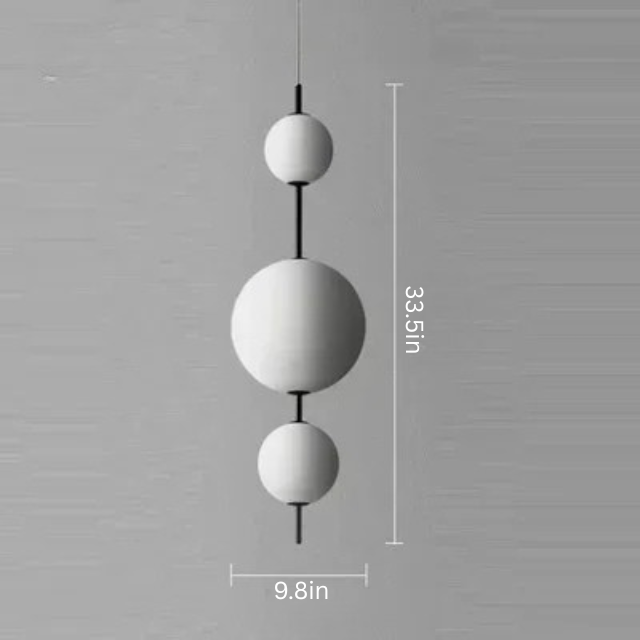 Nordic Glass Pendant Chandelier | H31.5in-40.6in | LED Globe Ceiling Light | 3 or 4 Ball Adjustable Hanging Fixture | Brick by Brick