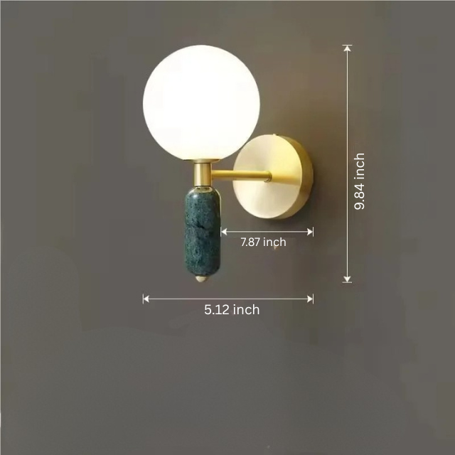 Modern Wall Light | Frosted Glass Shade | LED Up & Down Accent Light for Home Interiors | Brick by Brick