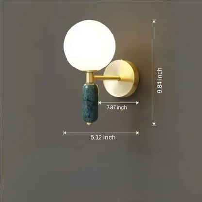 Modern Wall Light | Frosted Glass Shade | LED Up & Down Accent Light for Home Interiors | Brick by Brick
