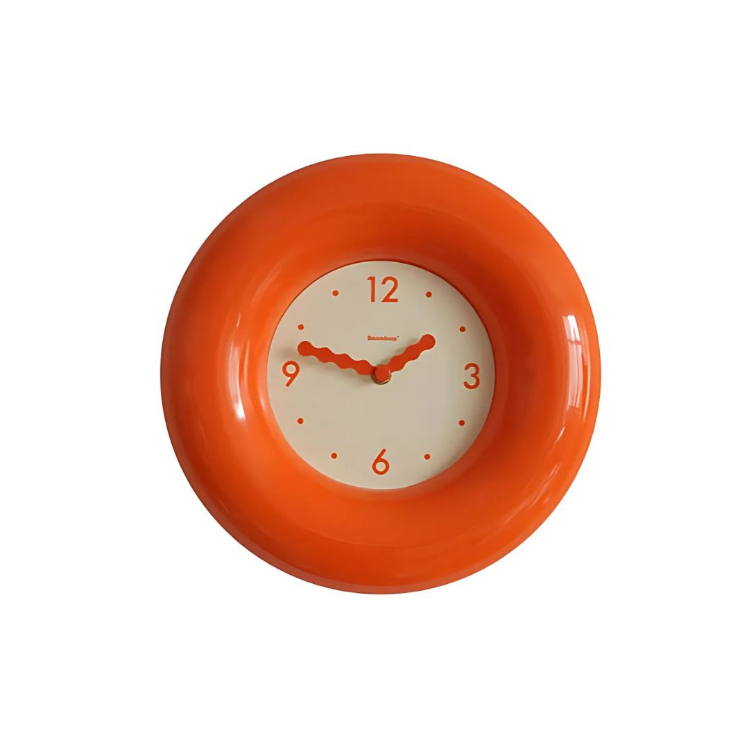 Bagel Wall Clock | 11.4 × 2 in | Silent Quartz Movement | Retro Modern Home Decor | Brick by Brick