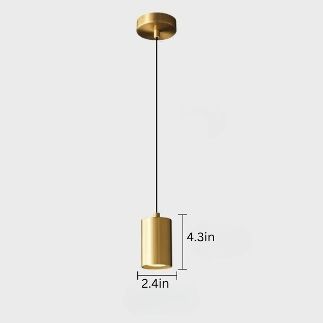 Modern Pendant Lamp | 2.4 x 4.3in | Nordic Minimalist LED Iron Light | Bedroom Living Room Ceiling Fixture | Brick by Brick