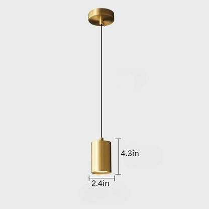 Modern Pendant Lamp | 2.4 x 4.3in | Nordic Minimalist LED Iron Light | Bedroom Living Room Ceiling Fixture | Brick by Brick