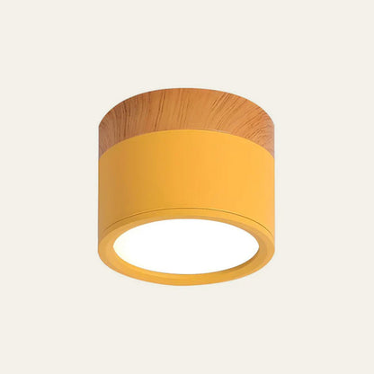 Cylinder Flush Ceiling Light | H2.36–2.75 in | Compact Modern LED Fixture| Sleek Aluminum | Brick by Brick