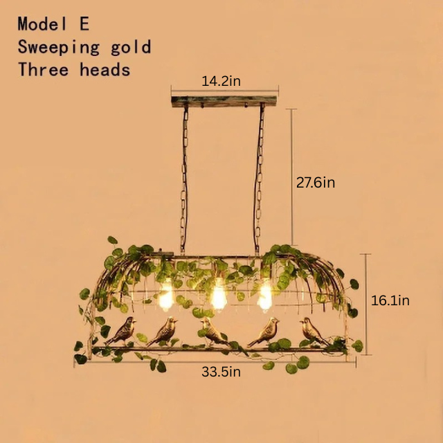 Retro Birdcage Pendant Lamp | D 19.3 - 41.3 in | Industrial Wrought Iron Hanging Light | E27 LED Fixture | Brick by Brick