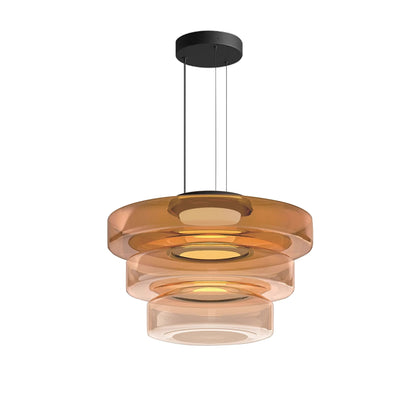 Creative Glass Pendant Lamp | Single layers- Three Layers | Modern Round Design | Warm LED Hanging Light | Brick by Brick