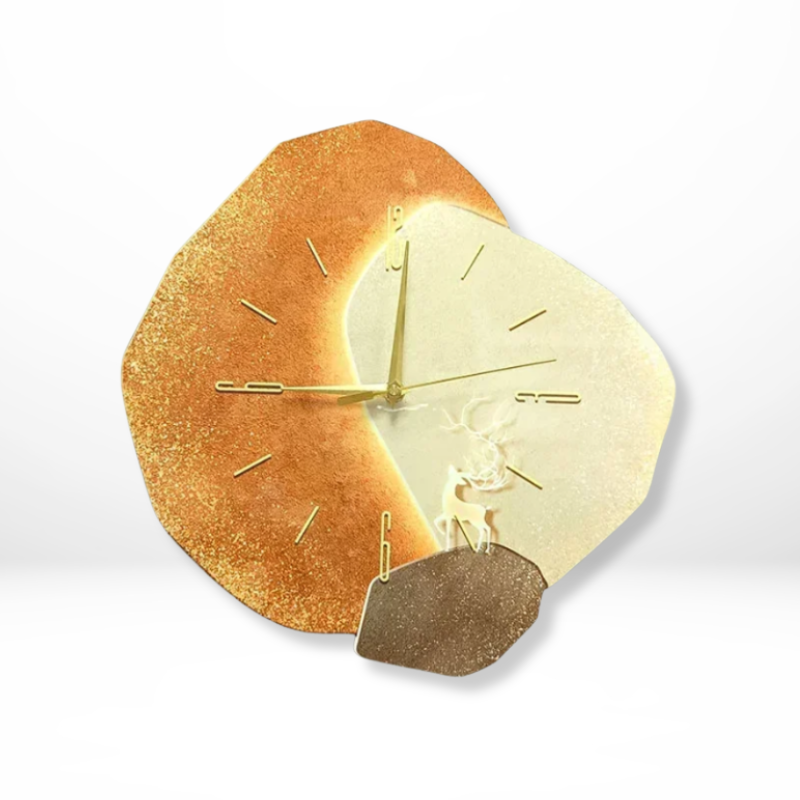 Silent Wooden Wall Clock - Sculptural - Natural Design-Home & Garden > Decor > Clocks > Wall Clocks-Brick by Brick London-A-Brick By Brick London