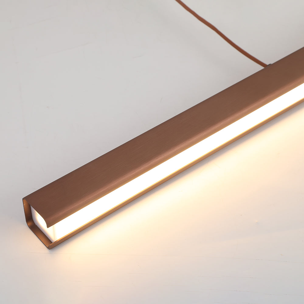 Modern LED Dining Room Chandelier | H 47.2 in | Nordic Long Hanging Fixture | Black or Gold Finish | Brick by Brick