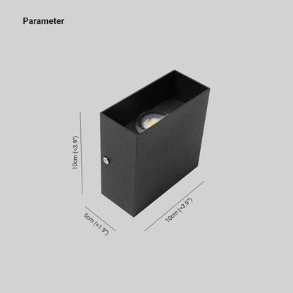 Adjustable Square LED Outdoor Wall Light | H3.9 in | Orr Style | 6-10W | Multiple Colour & Temp Options | Brick by Brick