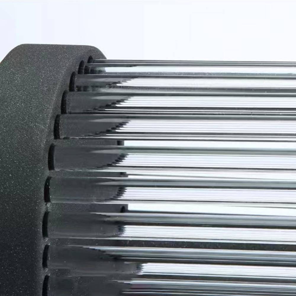 Outdoor Wall Light | Dia 5.1 x H 11.8-31.5 in | Semi-Cylindrical Black | Weatherproof | Modern Design | Brick by Brick