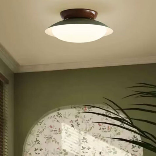 Vintage Flush Mount Ceiling Light | 5.5 x 9.8 x 3.9in | Metal & Acrylic | Adjustable Color | Indoor | Brick by Brick