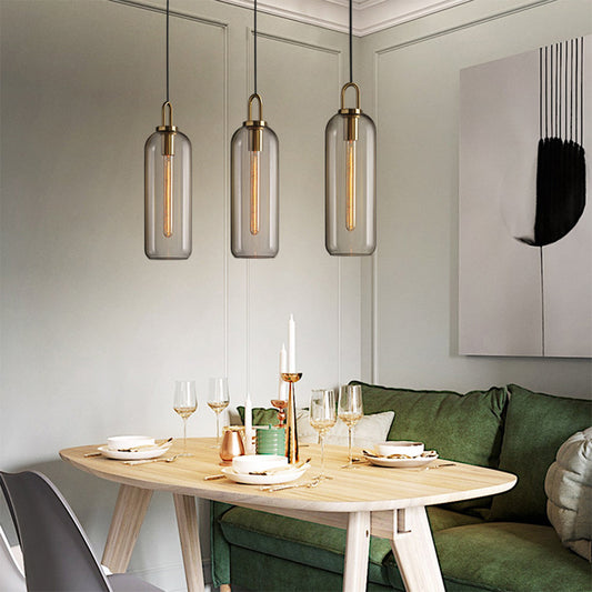 Clear Frosted Glass Pendant Light | 5.1 or 5.9 in | Dual Finish | E27 Bulb | Adjustable Cord | Brick by Brick