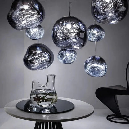 Glass Globe Pendant Light | 7.9 - 15.0 in | Glass Pendant | 4 Colors | Metal Frame | Brick by Brick
