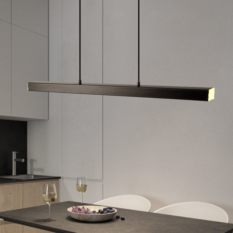 Modern LED Dining Room Chandelier | H 47.2 in | Nordic Long Hanging Fixture | Black or Gold Finish | Brick by Brick