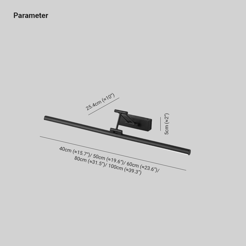 LED Vanity Wall Lamp | 15.8 - 39.4 in | Linear Bathroom Mirror Light | Metal and Acrylic Fixture | Brick by Brick