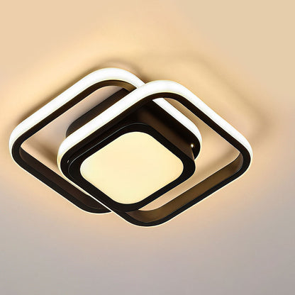 Double Ring LED Ceiling Lamp | 10.6in Diameter | Sleek Minimalist Design | Modern Home Accent | Brick by Brick