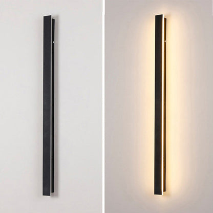 Industrial Outdoor LED Wall Light | 11.8–47.2 x 2 in | Black Acrylic Long Fixture | IP65 Waterproof Exterior Lighting | Brick by Brick