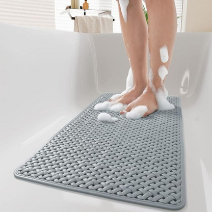 Non Slip Bathtub Mat | Anti-Mold PVC Bath & Shower Safety Mat with Drain Holes | Brick by Brick