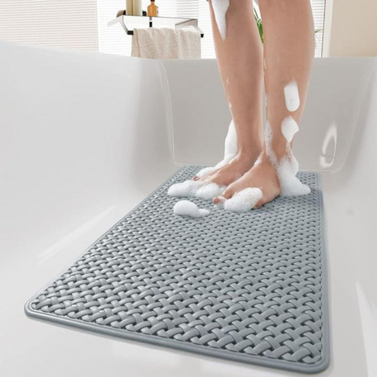 Non Slip Bathtub Mat | Anti-Mold PVC Bath & Shower Safety Mat with Drain Holes | Brick by Brick