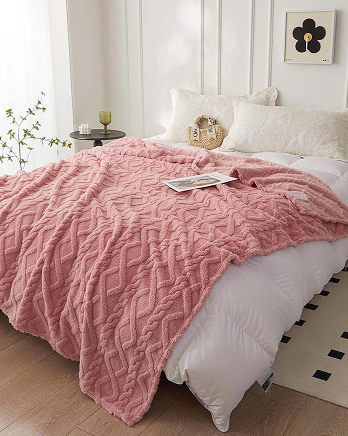 CozyNest Throw Blanket | Ultra-Soft Faux Sheepskin | Lightweight All-Season Comfort | Brick by Brick