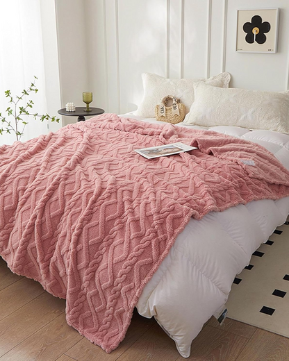 CozyNest Throw Blanket | Ultra-Soft Faux Sheepskin | Lightweight All-Season Comfort | Brick by Brick