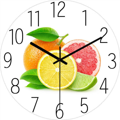 Modern Wall Clock | 11.8 in | Neon Numbers Blue Marble Design | LED Accent Timepiece | Brick by Brick