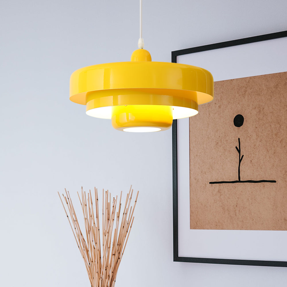 Bauhaus Style Iron Pendant Light | 8.27×13.78 in | Modern Mid-Century Hanging Fixture | Brick by Brick