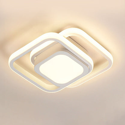 Double Ring LED Ceiling Lamp | 10.6in Diameter | Sleek Minimalist Design | Modern Home Accent | Brick by Brick