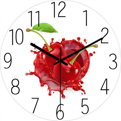 Modern Wall Clock | 11.8 in | Neon Numbers Blue Marble Design | LED Accent Timepiece | Brick by Brick